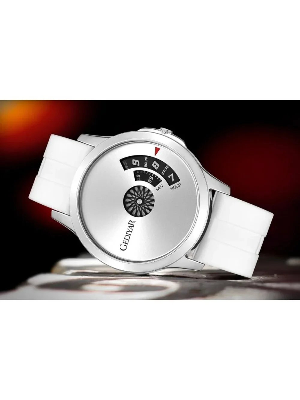 Men's All White Analog Quartz Design Fashion Waterproof Cool Unique Wrist Watch